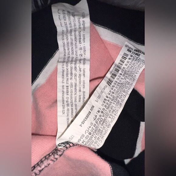 ZARA Patch Striped Polo Pink and Black, Unisex, Men size Small - Picture 15 of 15